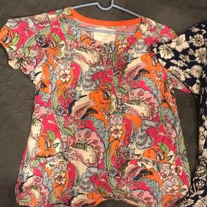 Vera Bradley Scrub tops $12 per top or $32 for 3
